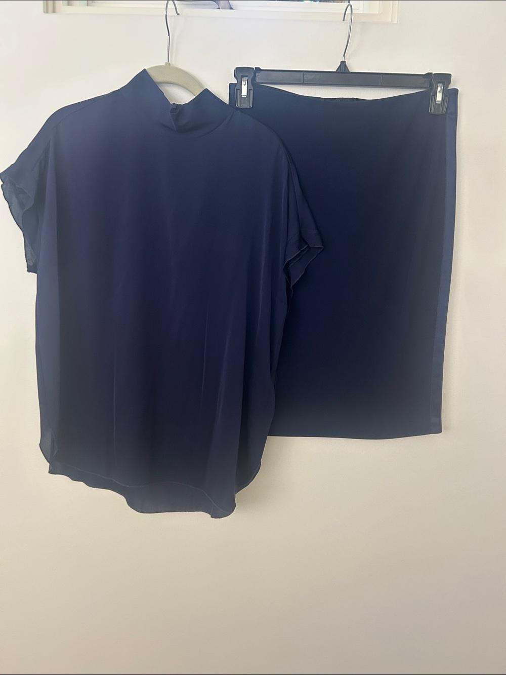 By Malene Birger Navy Pencil Skirt and Blouse